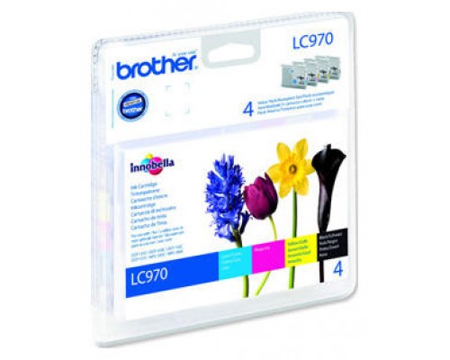 BROTHER Pack cartuchos Negro, Cian, Magenta y Amarillo   MFC/DCP-135/150C/235C/260C (300 pag.)