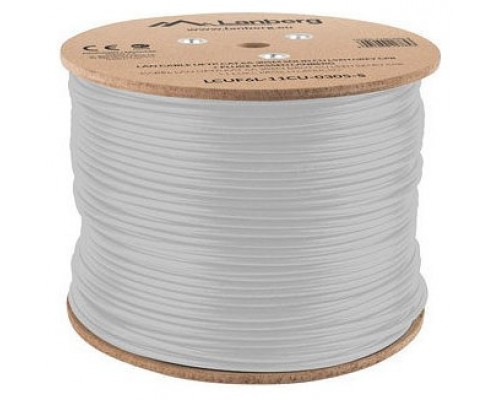 BOBINA CABLE RED LANBERG FTP RJ45 CAT.6A SOLIDO CU AWG24 LSZH CPR 305M GRIS FLU