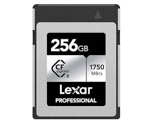 LEXAR 256GB PROFESSIONAL CFEXPRESS TYPE B CARD SILVER, UP TO 1750MB/S READ 1300MB/S WRITE (Espera 4 dias)