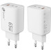 CARGADOR PARED/VIAJE ULTRA SLIM 2xUSB-C/PD + USB-A 65W BLANCO LEOTEC (Espera 4 dias)