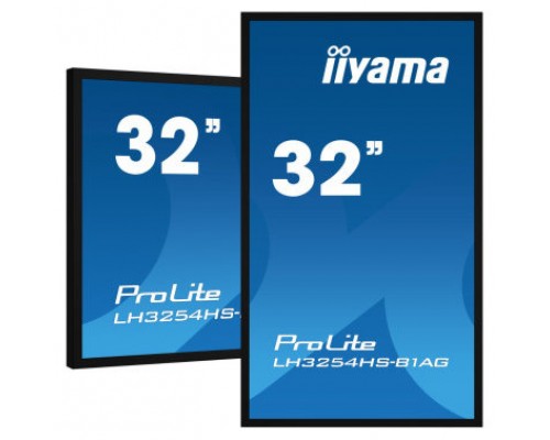 MONITOR IIYAMA 32" (LH3254HS-B1AG) 1920x1080 / FHD IPS / OPERATIVIDAD 24/7 / 500 CD/M / 8MS / DVI / VGA / DVI / 3XHDMI / DP/  WIFI / MICRO SD SLOT/  E-SHARE / IISIGNAGE 2 / RJ45 / ANDROID 11 / VESA 200X200 (Espera 4 dias)