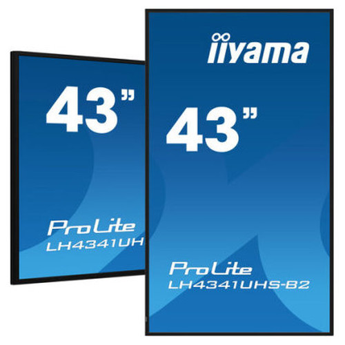 MONITOR IIYAMA 43" 3840X2160, 4K UHD IPS PANEL, 1% HAZE, LANDSCAPE AND PORTRAIT MODE, SPEAKERS 2X 10W , VGA, 3X HDMI, 500CD/M², MEDIA PLAY USB PORT, CONTROL LAN / RS232C, VESA 400X400 (LH4341UHS-B2) (Espera 4 dias)-SX18 MONITOR IIYAMA 43" 3840X2160, 4K UHD IPS PANEL, 1% HAZE, LANDSCAPE AND PORTRAIT MODE, SPEAKERS 2X 10W , VGA, 3X HDMI, 500CD/M², MEDIA PLAY USB PORT, CONTROL LAN / RS232C, VESA 400X400 (LH4341UHS-B2) (Espera 4 dias)