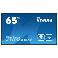 MONITOR IIYAMA65" 3840X2160, 4K UHD IPS PANEL, 1% HAZE, LANDSCAPE Y PORTRAIT , SPEAKERS 2X 10W , 3X HDMI, 500CD/M², MEDIA PLAY USB PORT, CONTROL LAN / RS232C, VESA 500X500 -WALLMOUNT INCLUDED (LH6541UHS-B1AG) (Espera 4 dias)