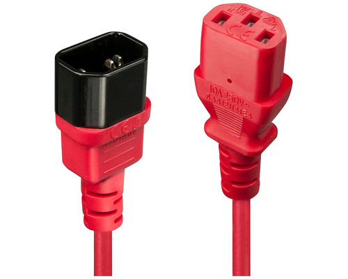 Lindy 30478 cable de transmisi&oacute;n Rojo 2 m C14 acoplador C13 acoplador (Espera 4 dias)