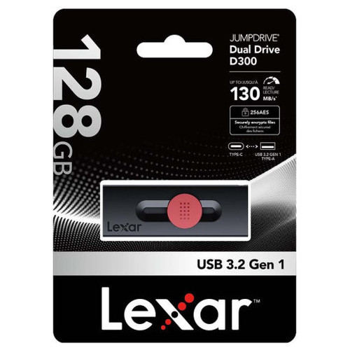 LEXAR 128GB DUAL TYPE-C AND TYPE-A USB 3.2 FLASH DRIVE, UP TO 130MB/S READ (Espera 4 dias)-SX60 LEXAR 128GB DUAL TYPE-C AND TYPE-A USB 3.2 FLASH DRIVE, UP TO 130MB/S READ (Espera 4 dias)