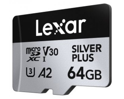 Lexar Professional SILVER PLUS 64 GB MicroSDXC UHS-I Clase 3 (Espera 4 dias)