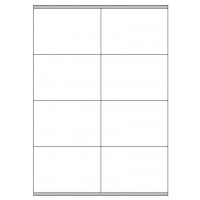 CAJA 100 HOJAS ETIQUETAS BLANCAS CON M&Aacute;RGENES-L&Aacute;SER/INYECCI&Oacute;N DE TINTA/FOTOCOPIADORAS-105X72 MM MEGASTAR LP4MS-10572 (Espera 4 dias)