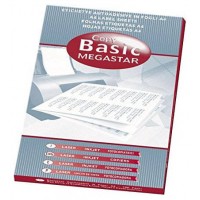 CAJA 100 HOJAS ETIQUETAS BLANCAS SIN M&Aacute;RGENES-L&Aacute;SER/INYECCI&Oacute;N DE TINTA/FOTOCOPIADORAS-210X148 MM MEGASTAR LP4MS-210148 (Espera 4 dias)