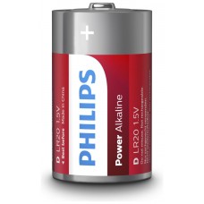 PILAS PHILIPS ALCALINA D-LR20 1.5V PACK 2