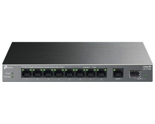 SWITCH GIGABIT DE SOBREMESA DE 10 PUERTOS CON 8 PUERTOS POE+