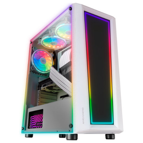 CAJA ATX MARS GAMING MC-ART WHITE LATERAL Y FRONTAL
