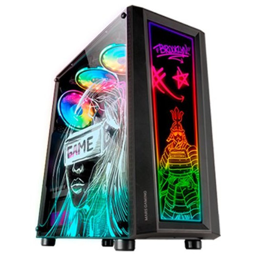 CAJA ATX MARS GAMING MC-ART BLACK LATERAL Y FRONTAL