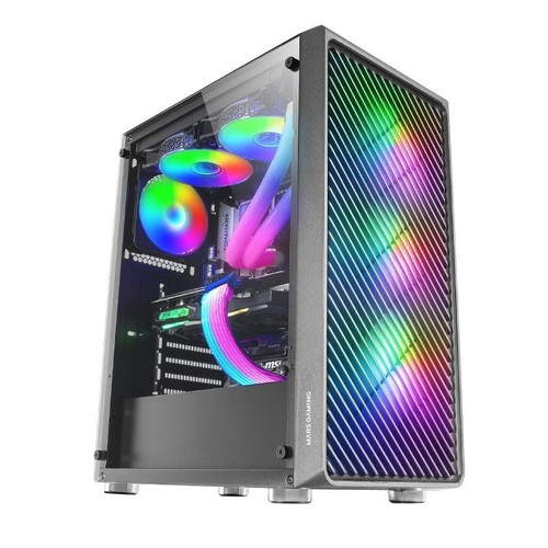 CAJA ATX MARS GAMING MC-F BLACK FRONTAL METAL MESH 3
