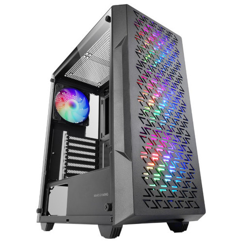 CAJA ATX MARS GAMING MCGEO FRONTAL NEGRO DE MALLA