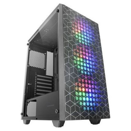 CAJA ATX MARS GAMING MCMAG NEGRA FRONTAL DOBLE REJILLA