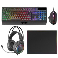 MARS GAMING TECLADO+RATON+ALFOMBRILLA+AURICULAR