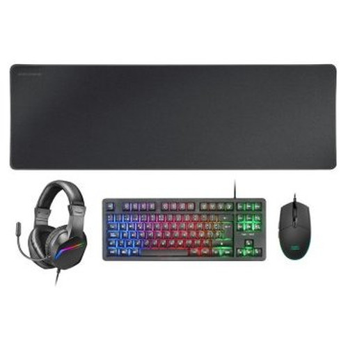 TECLADO MOUSE HEADSET Y ALFOMBRILLA MARS GAMING