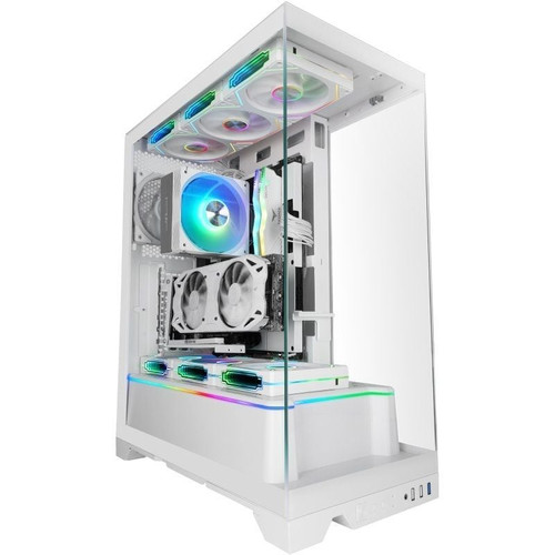 CAJA ATX MARS GAMING MCPRISMAW BLANCO TRIPLE CRISTAL