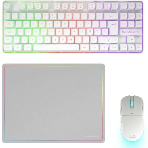 TECLADO MOUSE Y ALFOMBRILLA MARS GAMING MCPWTKLES