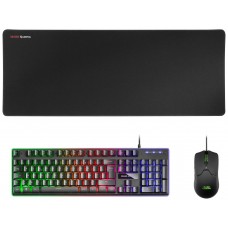 Teclado Mouse Y Alfombrilla Mars Gaming Mcpx Black