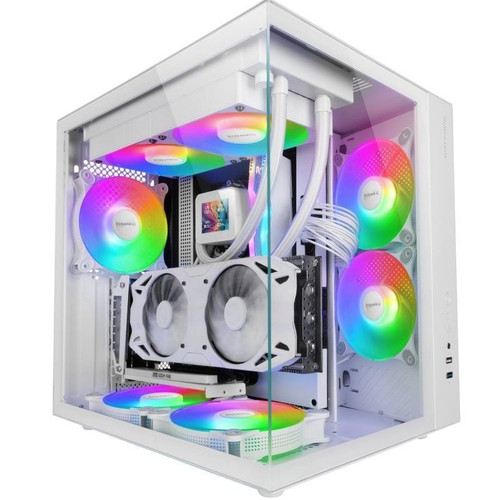 CAJA ATX CUBE MARS GAMING MCVONEW BLANCO CRISTAL