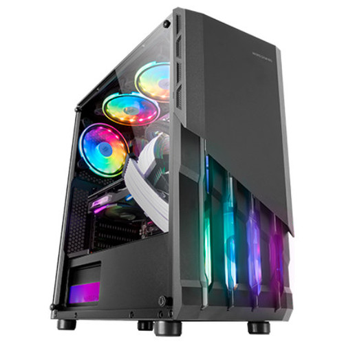 CAJA ATX MARS GAMING MC-X2 BLACK FRONTAL EN ACERO