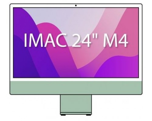 iMAC APPLE 24"" RETINA 4.5K M4 10CORE+GPU 10CORE 24GB 512GB GREEN (Espera 4 dias)