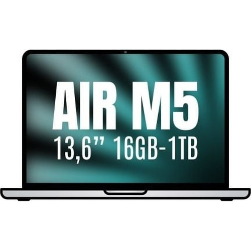 MACBOOK AIR APPLE 13"" M5 16GB 10CORE GPU PLATA 1TB (Espera 4 dias)-SX13 MACBOOK AIR APPLE 13"" M5 16GB 10CORE GPU PLATA 1TB (Espera 4 dias)