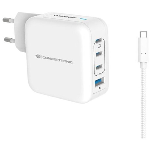 CARGADOR USB GAN CONCEPTRONIC ALTHEA18W 100W PD-SX99 CARGADOR USB GAN CONCEPTRONIC ALTHEA18W 100W PD