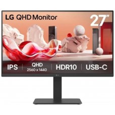 MONITOR LG, 27 PULGADAS, 27BA65QB, 68,6 CM, 2560 X 1440 PIXELES, WIDE QUAD HD, LED, 5 MS, NEGRO (Espera 4 dias)