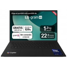 PORTATIL LG GRAM, 16", 16ZD90T, INTEL CORE ULTRA  7, 40,6 CM, 2560 X 1600 PIXELES, 16 GB, 1 TB, FREEDOS (Espera 4 dias)