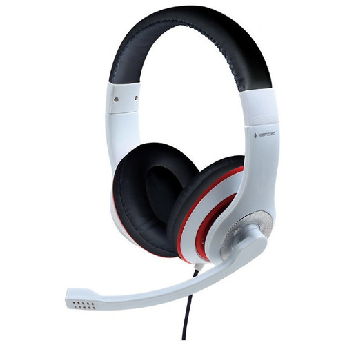 AURICULARES GEMBIRD MHS-03-WTRDBK BLANCO NEGRO ROJO MICROFONO ALAMBRICO JACK-SX31 AURICULARES GEMBIRD MHS-03-WTRDBK BLANCO NEGRO ROJO MICROFONO ALAMBRICO JACK