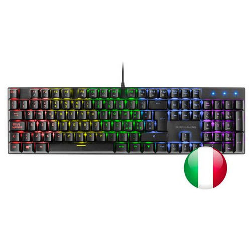 TECLADO MECANICO EN ITALIANO MARS GAMING MK422 BLACK-SX30 TECLADO MECANICO EN ITALIANO MARS GAMING MK422 BLACK