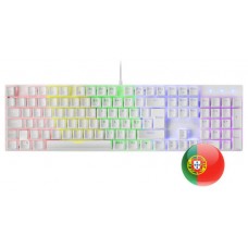 Mars Gaming MK422 Blanco Teclado Gaming RGB Switch Mecánico Rojo Idioma Portugués (Espera 4 dias)