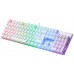 Mars Gaming MK422 Blanco Teclado Gaming RGB Switch Mecánico Rojo Idioma Portugués (Espera 4 dias)