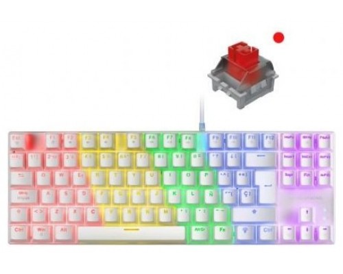 Teclado Mecanico Compackto Tkl Mars Gaming Mk80 White