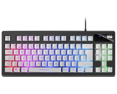 Mars Gaming MKAXWPT teclado USB Portugués Negro, Blanco (Espera 4 dias)