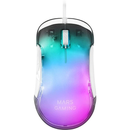 MOUSE MARS GAMING RGB MMGLOWW WHITE 12800DPI-SX30 MOUSE MARS GAMING RGB MMGLOWW WHITE 12800DPI