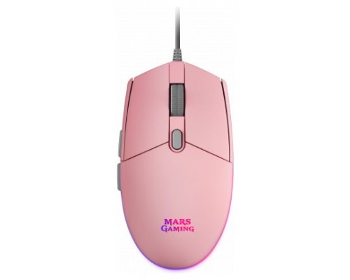 Mouse Mars Gaming Rgb Mmg Pink 3200dpi 6 Botones