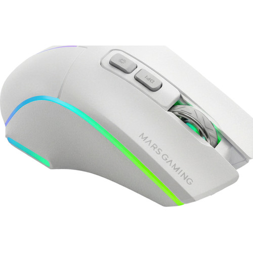 MARS GAMING Rat&oacute;n Inalam. TRI-MODO 12000DPI White