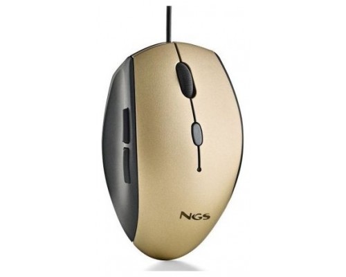 RATON OPTICO NGS MOTH GOLD WIRED ERGONOMIC SILENT