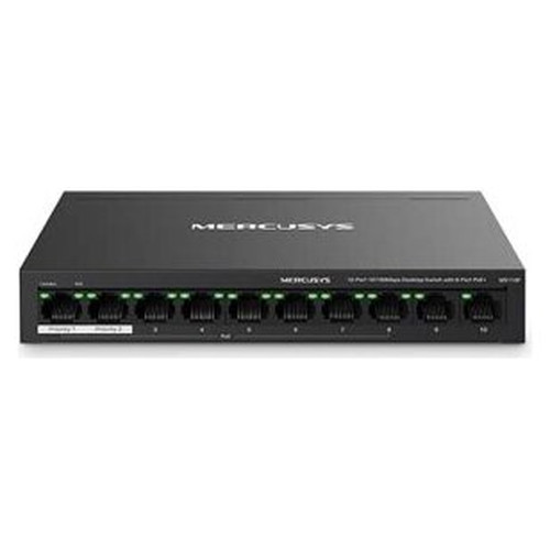 SWITCH POE+ NO GESTIONABLE MERCUSYS MS110P 10P 10/100-SX30 SWITCH POE+ NO GESTIONABLE MERCUSYS MS110P 10P 10/100