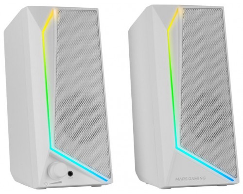 ALTAVOCES GAMING MS72 RGB BLANCO MARS GAMING (Espera 4 dias)