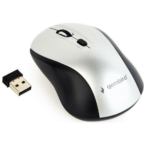 RATON GEMBIRD PLATA NEGRO RF INALAMBRICO PILAS-SX31 RATON GEMBIRD PLATA NEGRO RF INALAMBRICO PILAS