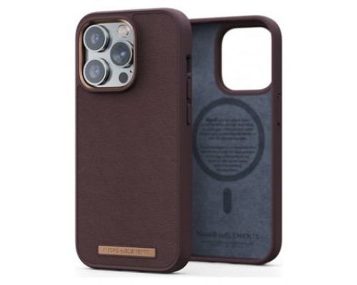 FUNDA MAGSAFE IPHONE 14 PRO PIEL MARRON OSCURO NJORD (Espera 4 dias)