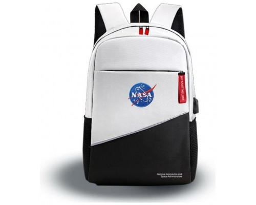 MOCHILA PORTATIL 15.6" NASA WHITE-BLACK (Espera 4 dias)