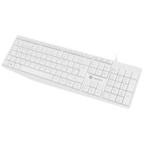 TECLADO NATEC NAUTILUS SLIM LAYOUT USB BLANCO
