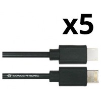 KIT 5 UNIDADES CABLE USB 3.0 A MACHO A USB-C NORTESS