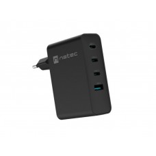 CARGADOR NATEC RIBERA GAN 100W 3XUSB-C + 1XUSB-A PD3.0 QC3.0 NEGRO-SX99 CARGADOR NATEC RIBERA GAN 100W 3XUSB-C + 1XUSB-A PD3.0 QC3.0 NEGRO