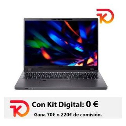 Acer TravelMate P2 TMP216-51-G2-TCO-555N Intel Core 5 120U Port&aacute;til 40,6 cm (16") WUXGA 16 GB DDR4-SDRAM 512 GB SSD Wi-Fi 6 (802.11ax) Windows 11 Pro Gris (Espera 4 dias)